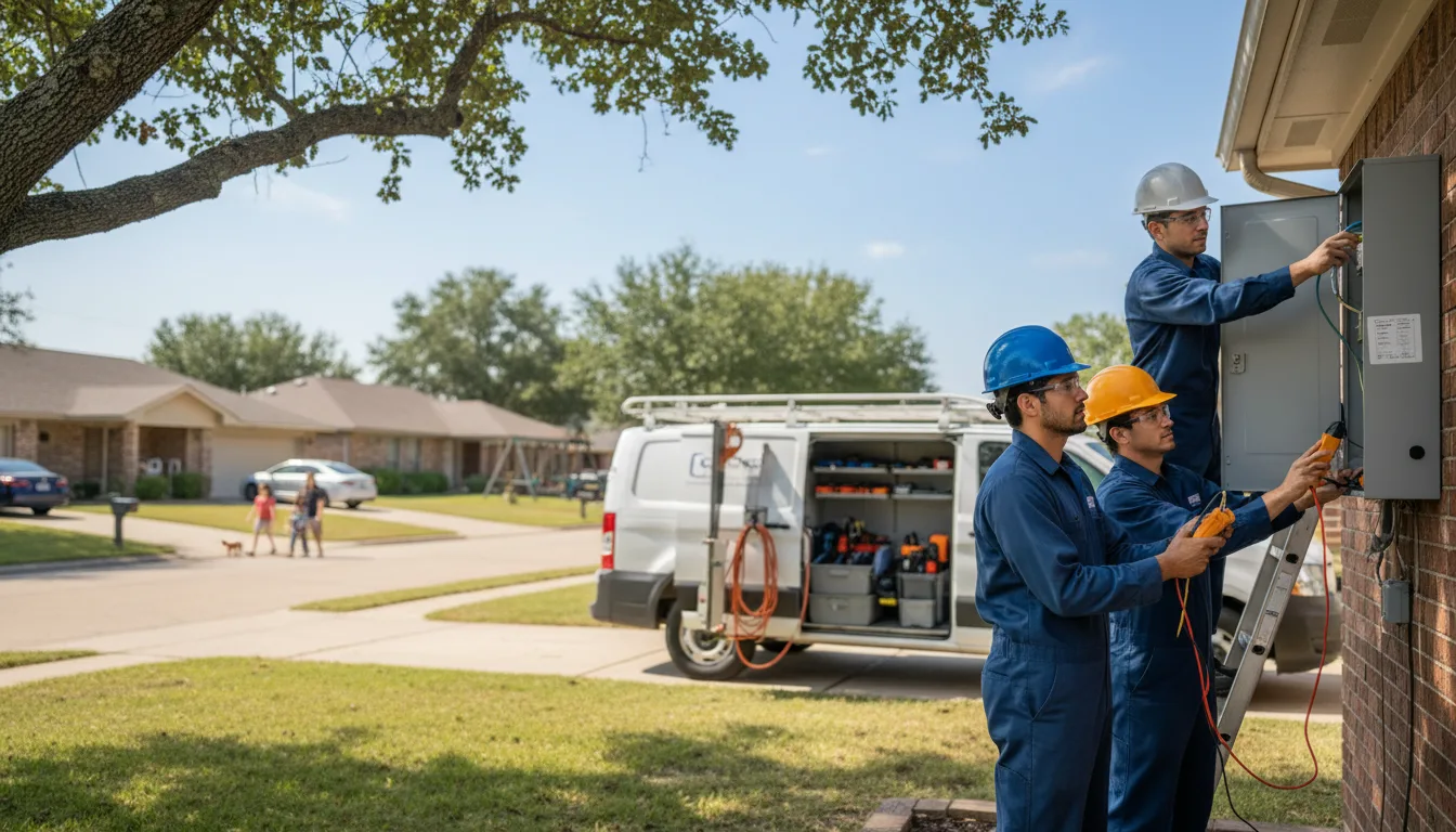 Certified electrician providing emergency electrical services in Andrew, IA